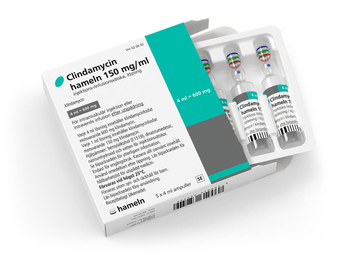 Clindamycin_SE-DK_150_mg-ml_in_4_ml_Pack-Amp_5St_2021-28